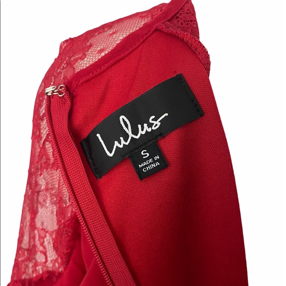 Lulus city of love red skater dress sz-sm - Picture 6 of 6